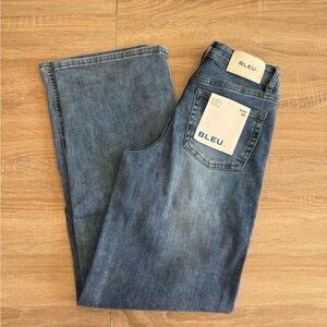 BLEU mid waist wide leg jeans super stretch denim